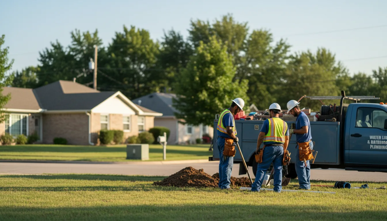 Residential water line and bathroom plumbing service in New Britain, CT
